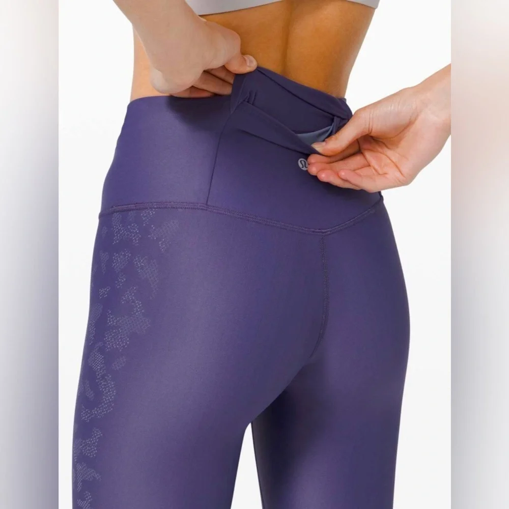 NWOT LULULEMON MAPPED OUT HIGH RISE TIGHT LEGGING 28” INSEAM PURPLE CAMO SIZE 8 - Picture 3 of 12